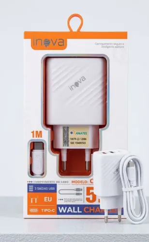 Carregador inova tipo c 5.1A original
