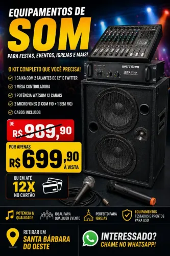 Equipamentos de som profissional