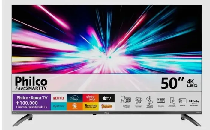 Smart TV 50? Philco 4K Led Dolby Áudio PTV50G70SBSLSG