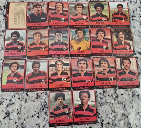 Futebol Cards Ping Pong - Flamengo-RJ completo