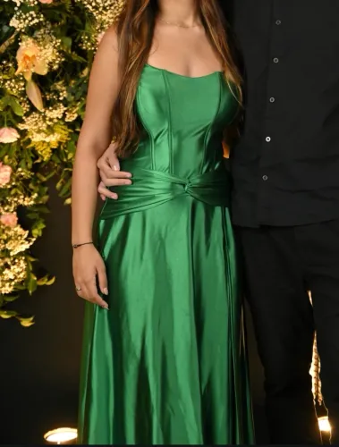 Vestido formatura verde - usado uma vez