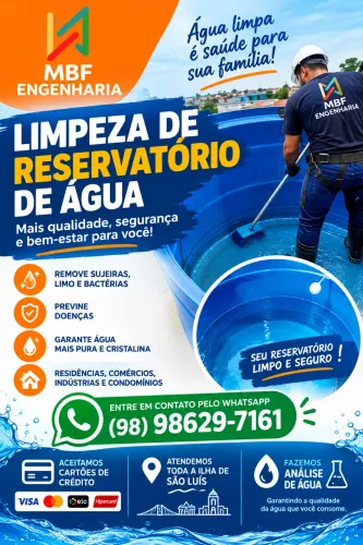 LIMPEZA E HIGIENIZAÇÃO DE RESERVATORIO DE AGUA