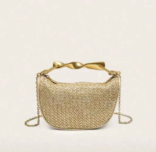 Bolsa dourada estilo zara 