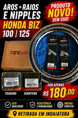 Aros raios e niplles honda Biz dianteiro e traseiro