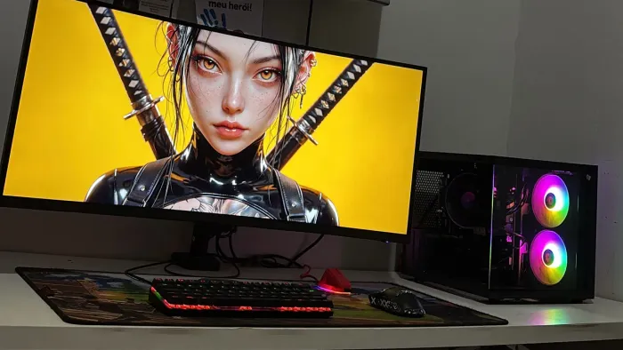 Pc gamer completo novo e garantia - r5 5600G + monitor 22 + kit completo loja wyll