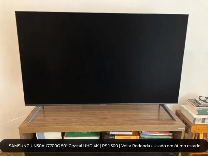 Samsung 50" Crystal UHD 4K AU7700 - Modelo UN50AU7700G