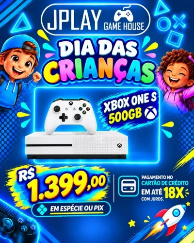 Xbox one S com garantia em até 18x no cartão