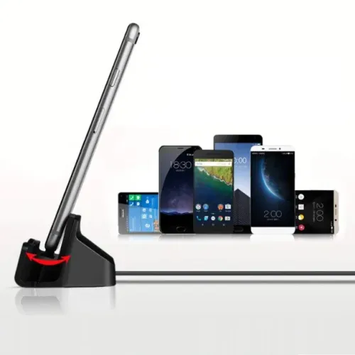 Carregador De Mesa E Dados Celular Dock Station Tipo C e Iphone