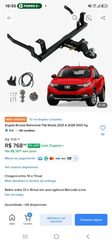 Engate de reboque strada 2021 a 2026