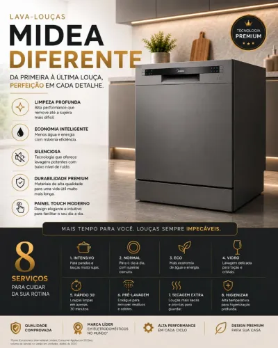 Lava Louças Midea. Zero na caixa 