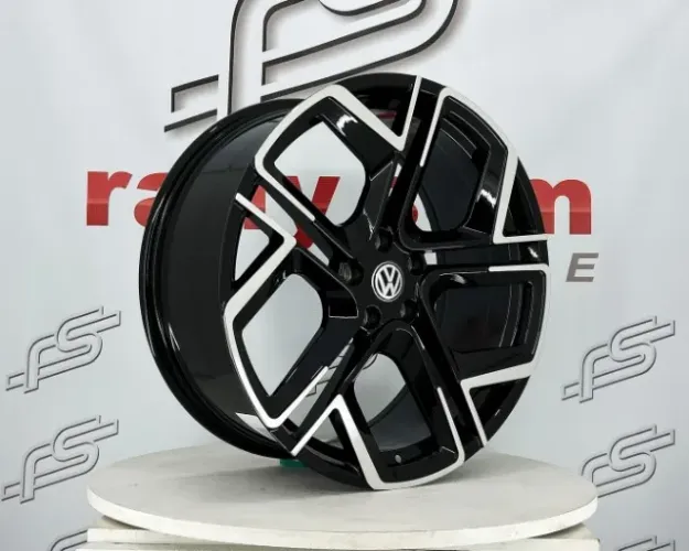 jogo de Roda VW Tiguan Preto Diamantado Brilhante 5x112 - 20x8,5 Offset 38 (Nv)