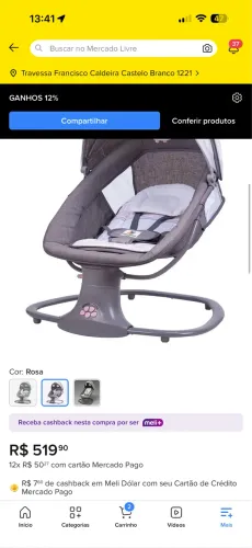 Cadeira de balanço para bebê Mastela Premium elétrica rosa