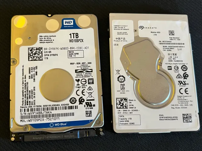 HDs de notebook 1tb e 2TB
