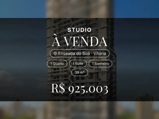 Enseada do Suá: onde seu estilo de vida dinâmico encontra um lindo studio!