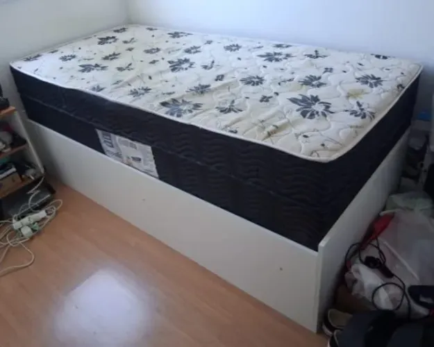 Cama box de solteiro com bau