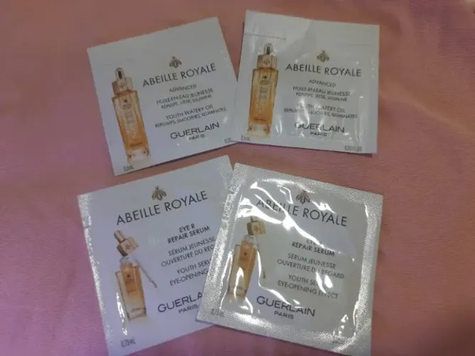 Kit 4 Amostras Guerlain Abeille Royale - Sérum Olhos + Youth Watery Oil