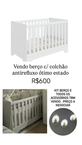 Vendo berço e acessórios 