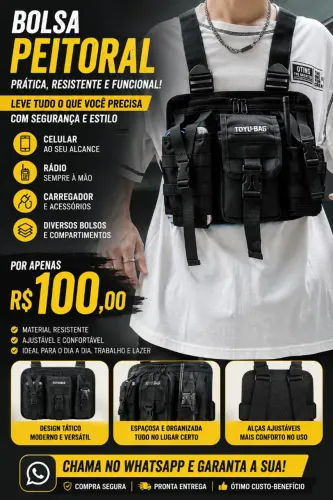 Bolsa de peitoral masculina