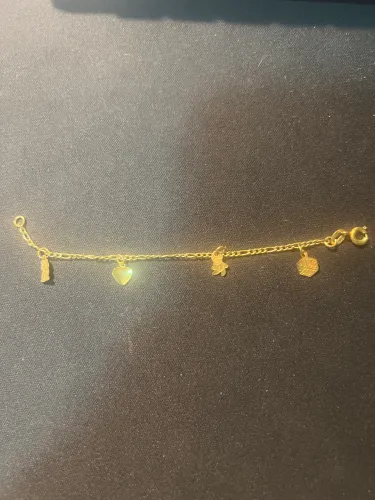 Ouro - Pulseira de ouro infantil 