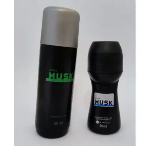 Kit 1 desodorante musk masculino+1 roll-on musk da avon Raridade