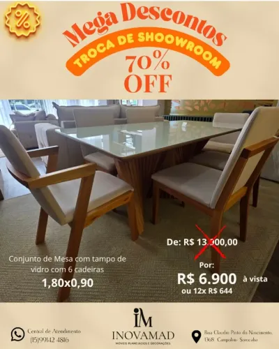 Mesa de  Jantar 6 lugares