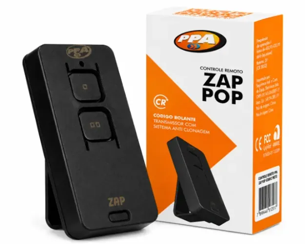 Controle Remoto PPA Zap Pop 433MHz Para Portão Eletrônico e Alarme - Novo - Ditudo Tech e 
