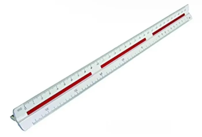 Escalímetro Trident triangular com capa