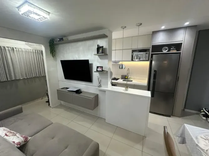 Apartamento de 1 suite e 2 dormitórios completamente mobiliado e eletros Financiável São