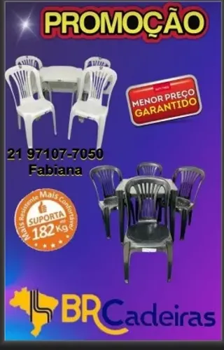 Mesa e cadeiras Buffet