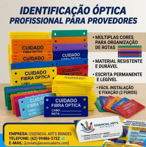Placa de identificação Internet fibra ótica