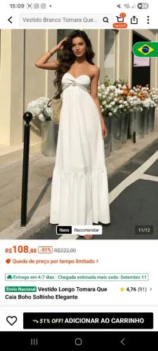 Vestido Longo Tomara Que Caia Boho Soltinho Elegante