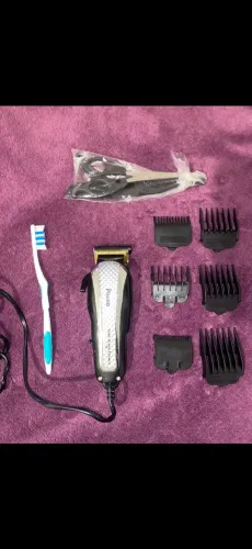 Kit do cortar cabelo (máquina, tesoura, pente, escova)