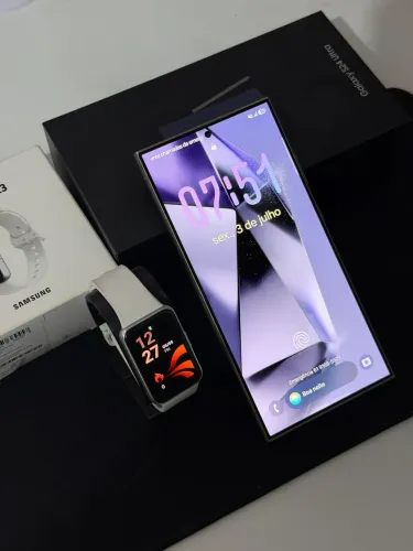 s24 ultra + galaxy watch fit 3 ( tudo com menos de um ano de uso)