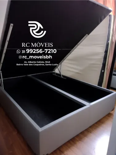 Cama Box Baú Casal Bipartida Blindada 1,38x1,88 Direto da Fábrica