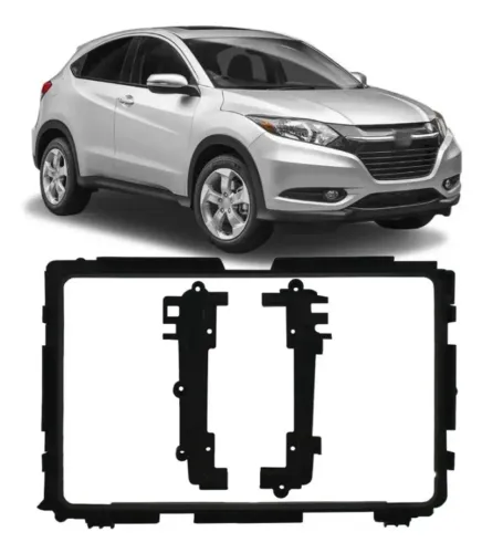 Moldura Painel Dvd Multimídia 9 Pol Honda Hrv 2015 A 2021