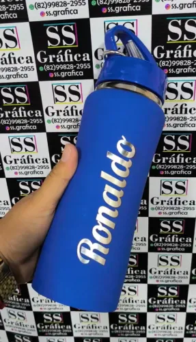 Garrafa térmica personalizada com gravação a laser