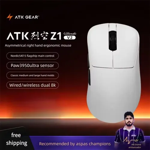 ATK Blazing Sky Z1 V2 Ultimate Sensor PAW3950 Ultra 8K Branco {NOVO}