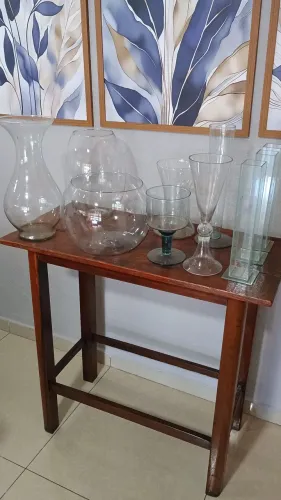 Lote de vasos de vidro para decoração!!!!!