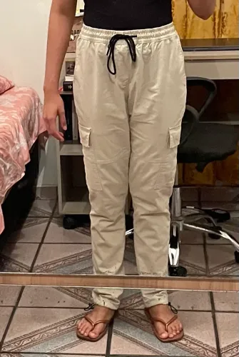 Calça cargo bege