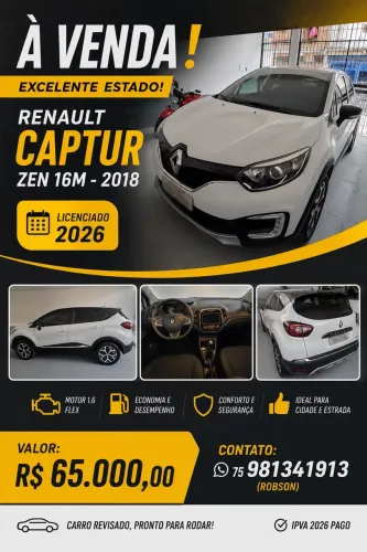 Renault Captur Zen 1.6 16V Flex 5P Mec. 2018
