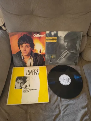 Coleção 3 Discos de Vinil MPB Nacional - Biafra | Gilliard | Dudu França