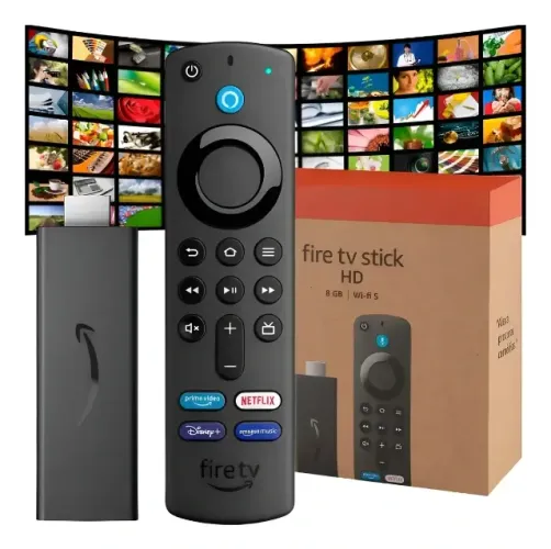 Fire Stick Tv Lite Amazon Remoto Controle Voz Alexa Wi-fi HD
