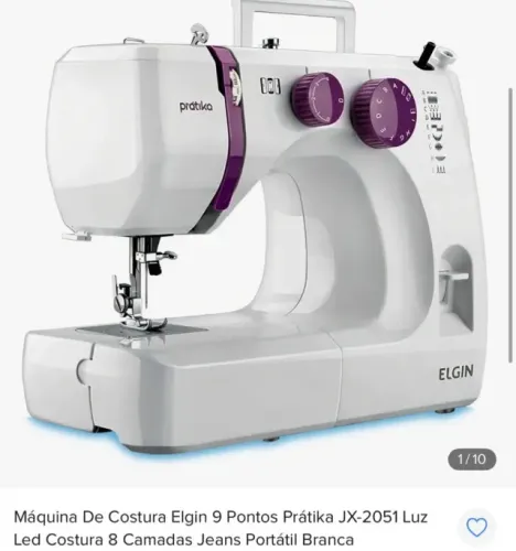 Maquina de costura Elgin 9 pontos Pratika