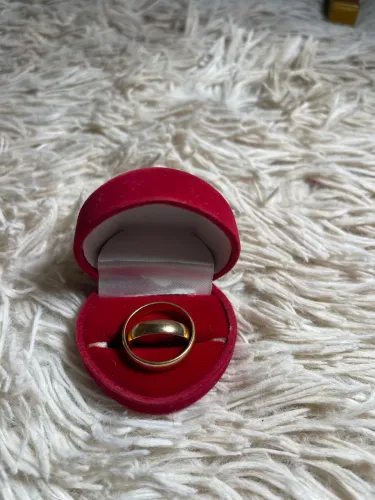 ? Par de Alianças Banhadas a Ouro - Tam. 18 e 24 - Ótimo Estado