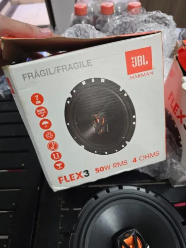 kit 4x Alto-Falantes JBL Flex 3 6TRFX50 de 6.5" 50W RMS + módulo amplificaodr Taramps