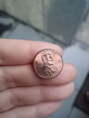 moeda de 1 Cent (One Cent) dos Estados Unidos.