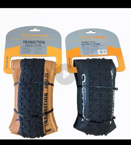 Par Pneu aro 29X2,25 Ontrack Transition kvelar tubeless faixa marron