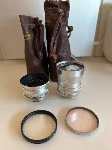 Kit Lentes Vintage Schneider Retina DKL (28mm e 135mm) + Cases - P/ Recuperação
