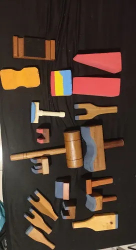Kit de Material de Quiropraxia Japonesa em Madeira