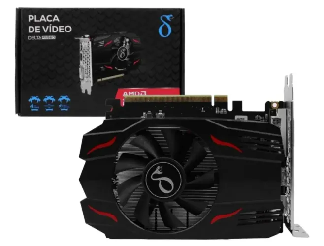 Placa Vídeo Gaming Rx560 4gb Gddr5 128bit Dp Dvi Desempenho